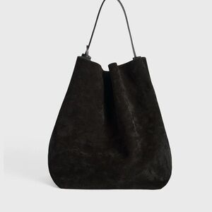 Toteme Belted suede tote espresso